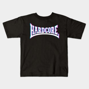 Hardcore Techno 3D Logo Kids T-Shirt